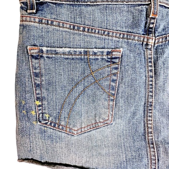 Fossil Denim Amara Mini Skirt Hummingbird Size 10 - Picture 7 of 9